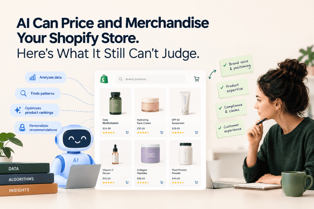 AI Can Price and Merchandise Your Shopify Store.