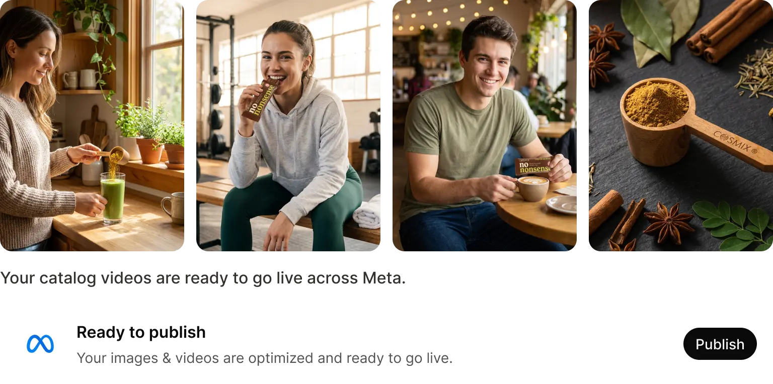 Product catalog images with Shopify publishing workflow