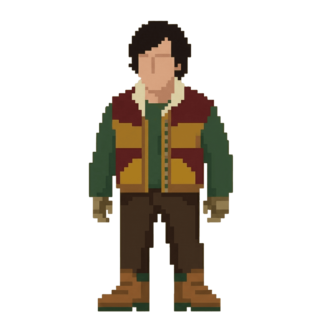 Pixel-art Big Head character