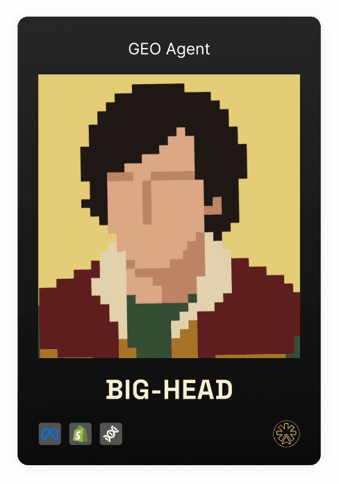 Big Head GEO agent ID card face
