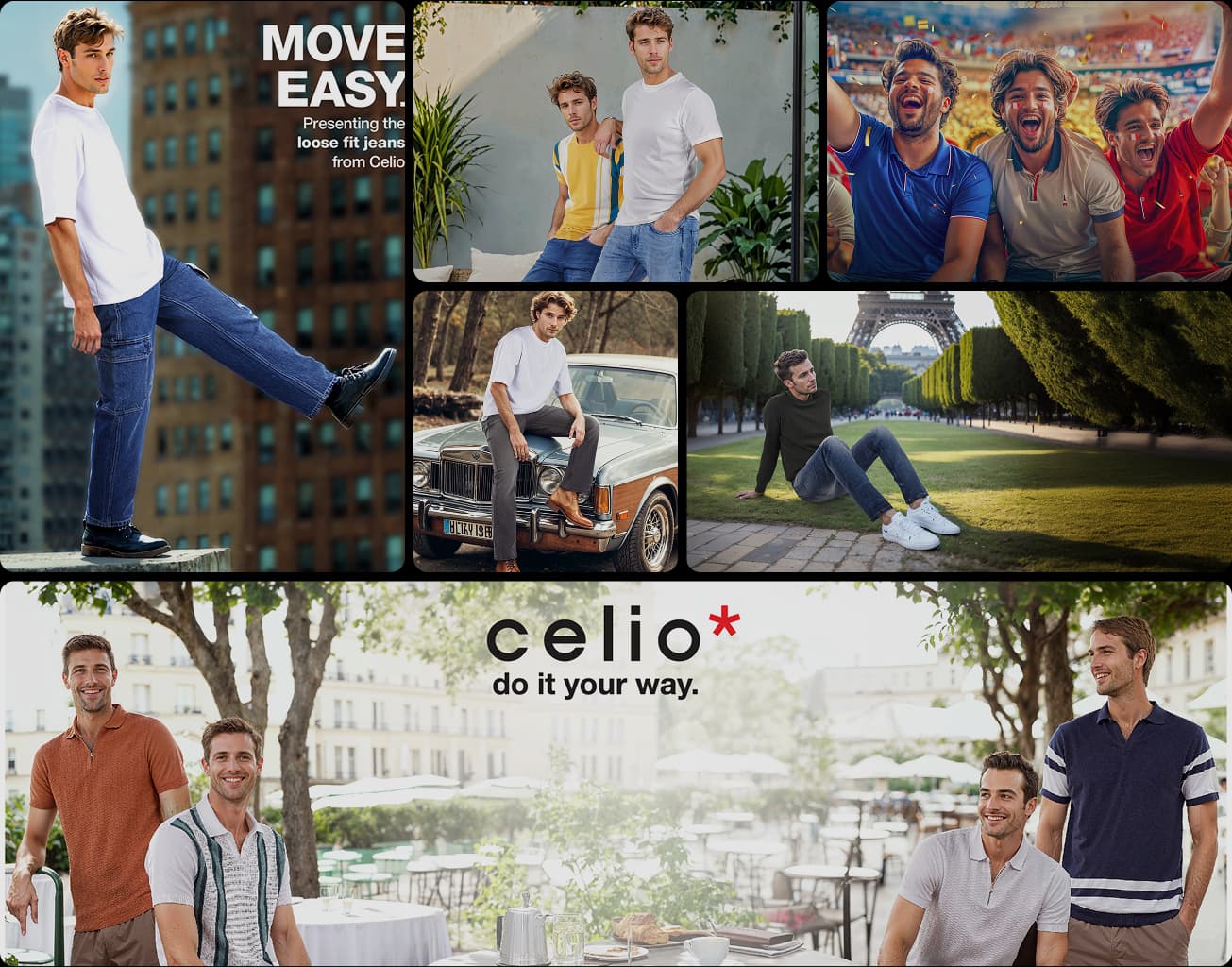 Ad banners and posters composite visual