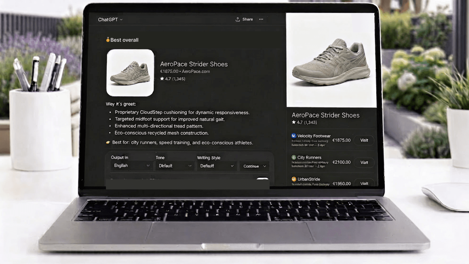 Performance sneaker brand — anonymised
