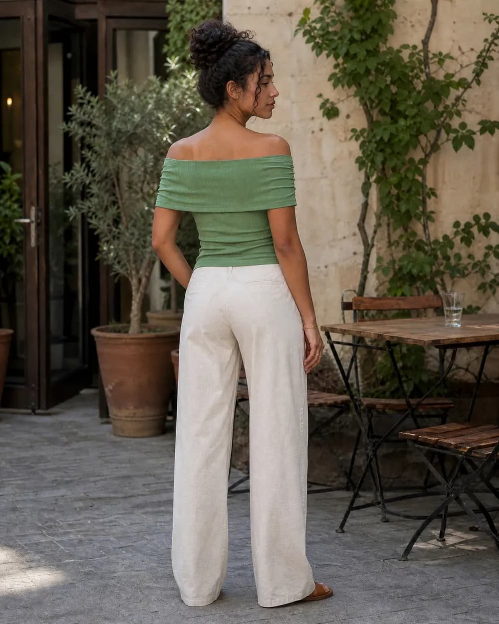 Off-shoulder draped top, ShopOS output 3 of 5
