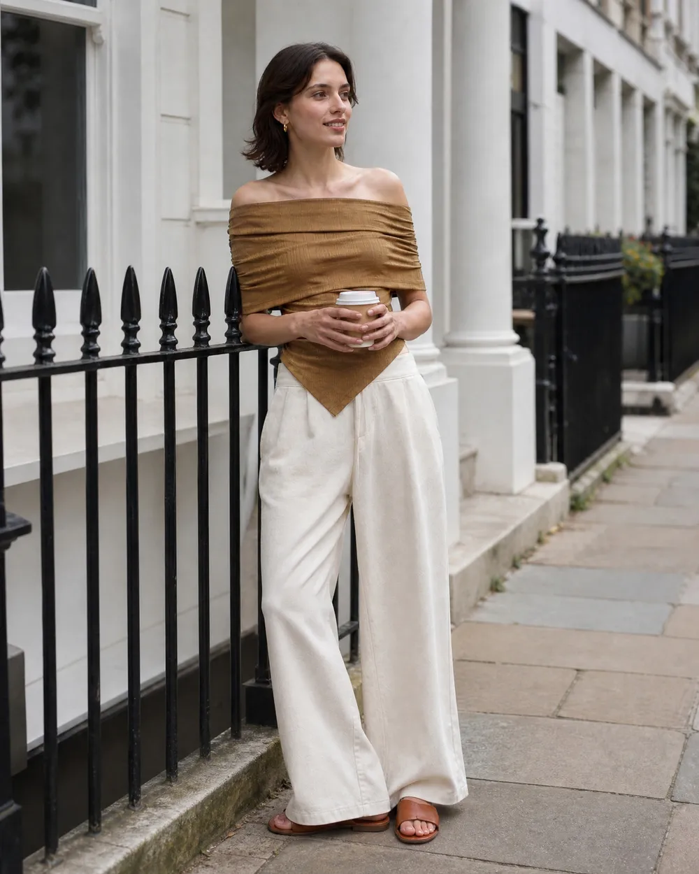 Off-shoulder draped top, ShopOS output 3 of 5