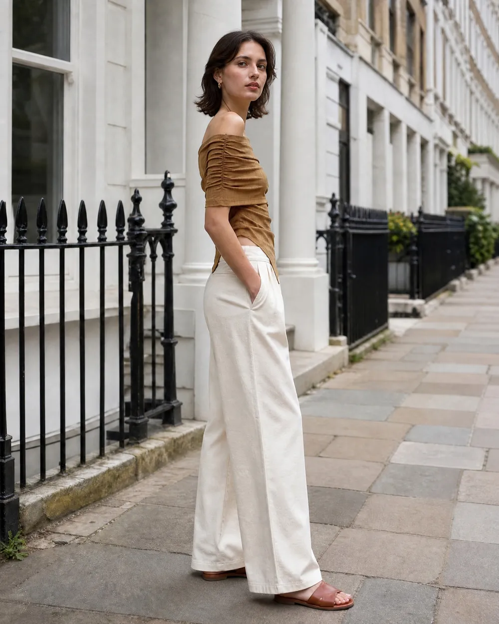 Off-shoulder draped top, ShopOS output 4 of 5