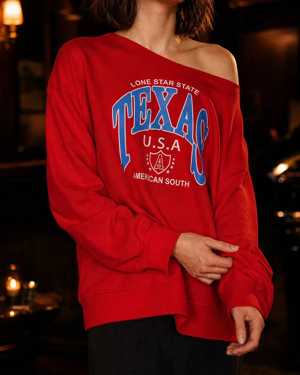Off-shoulder sweatshirt, ShopOS output 2 of 5