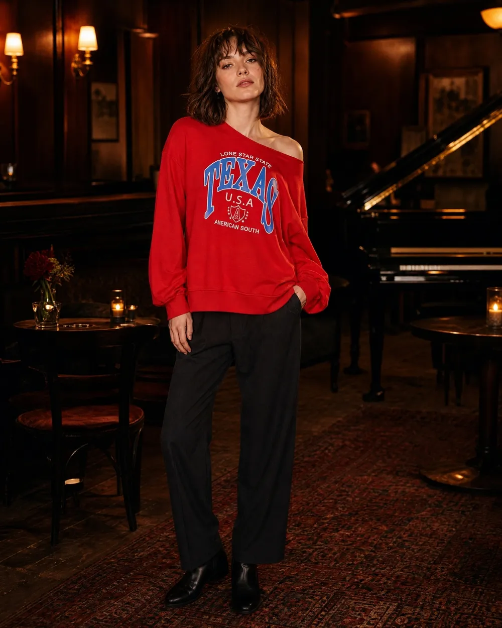 Off-shoulder sweatshirt, ShopOS output 3 of 5