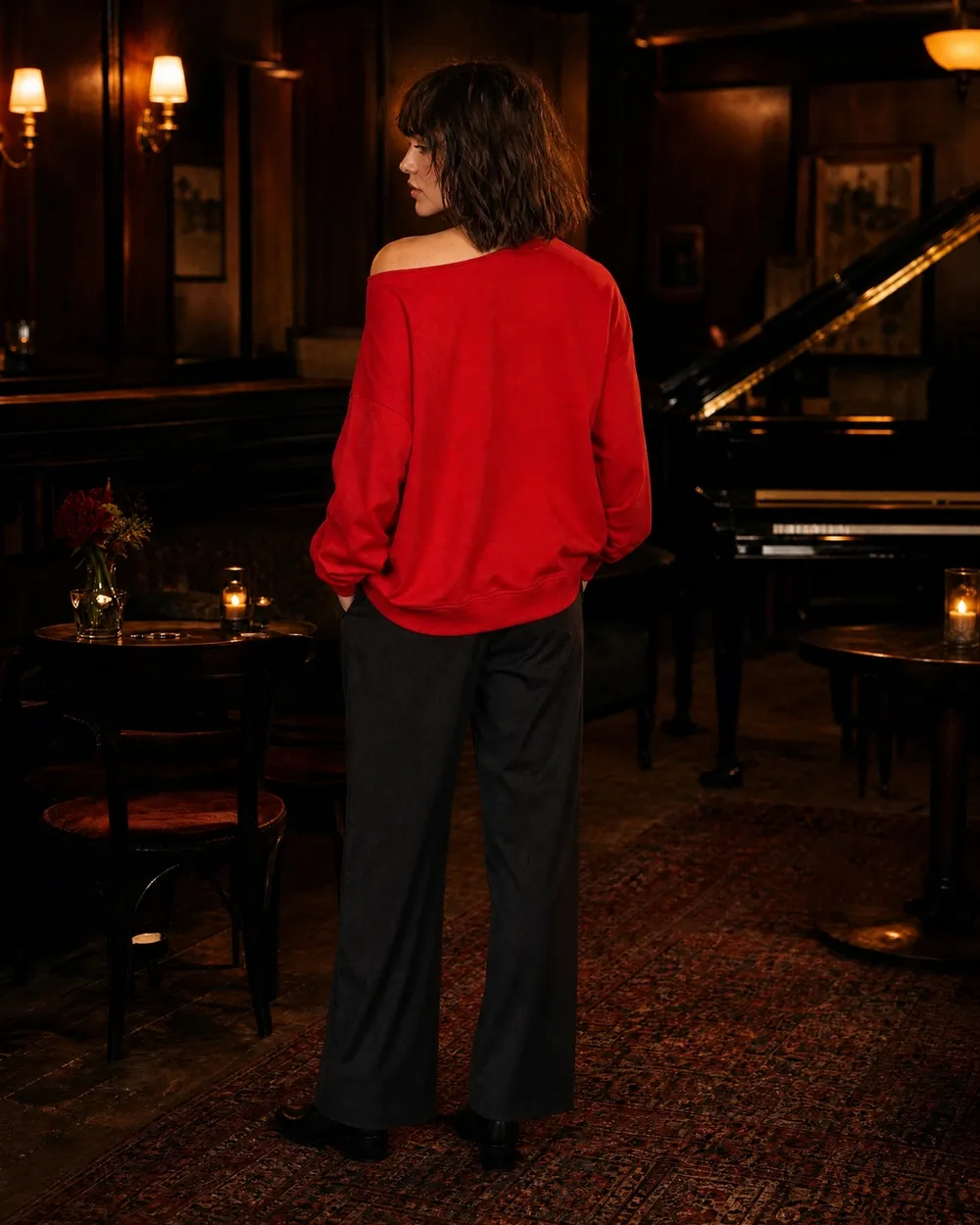 Off-shoulder sweatshirt, ShopOS output 4 of 5