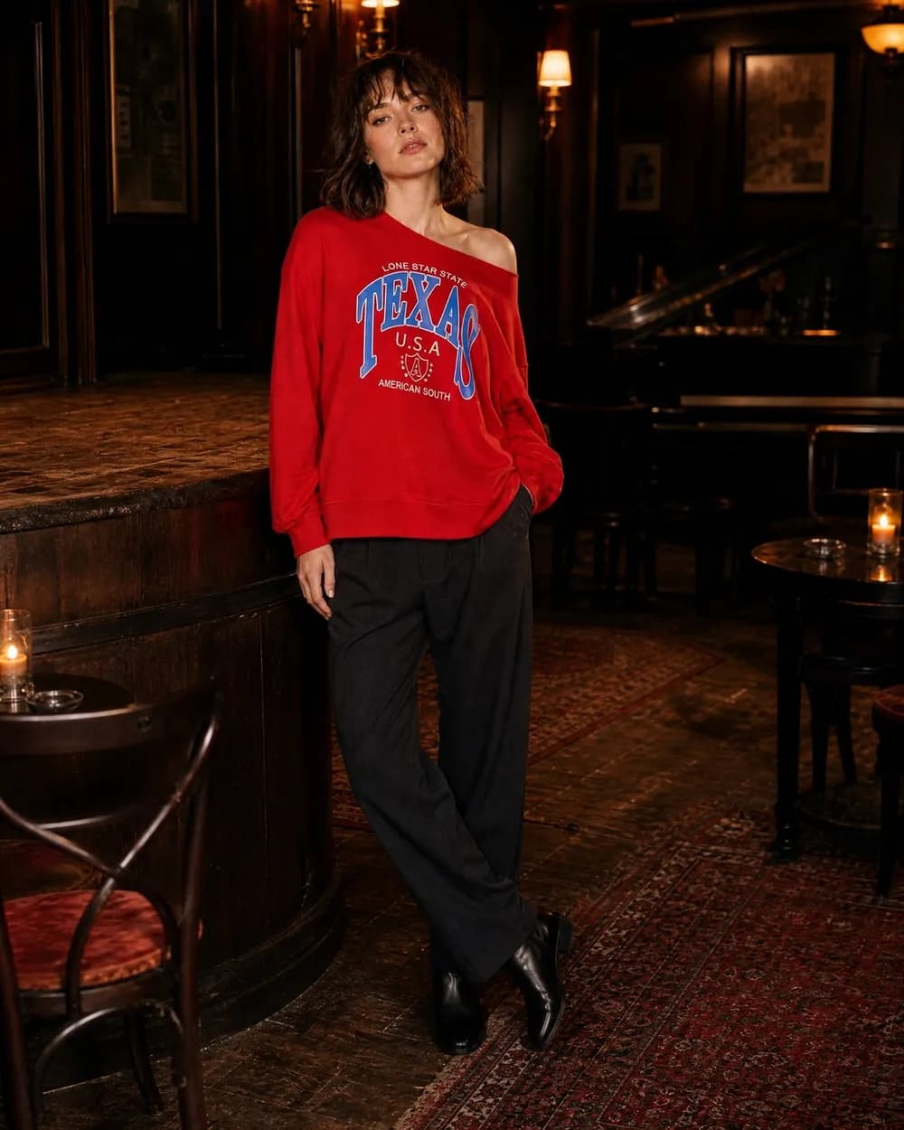 Off-shoulder sweatshirt, ShopOS output 5 of 5