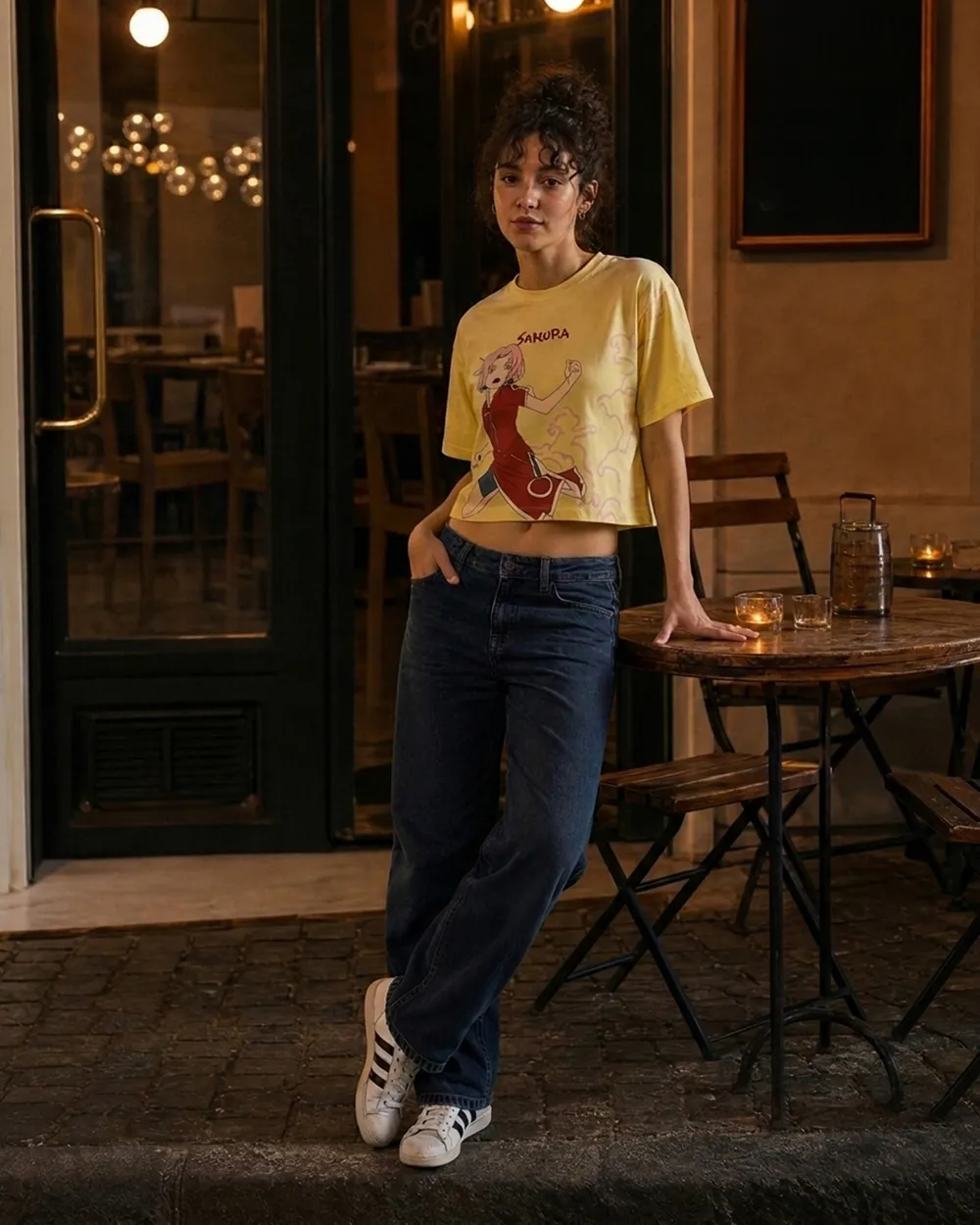 Graphic crop tee, ShopOS output 1 of 4
