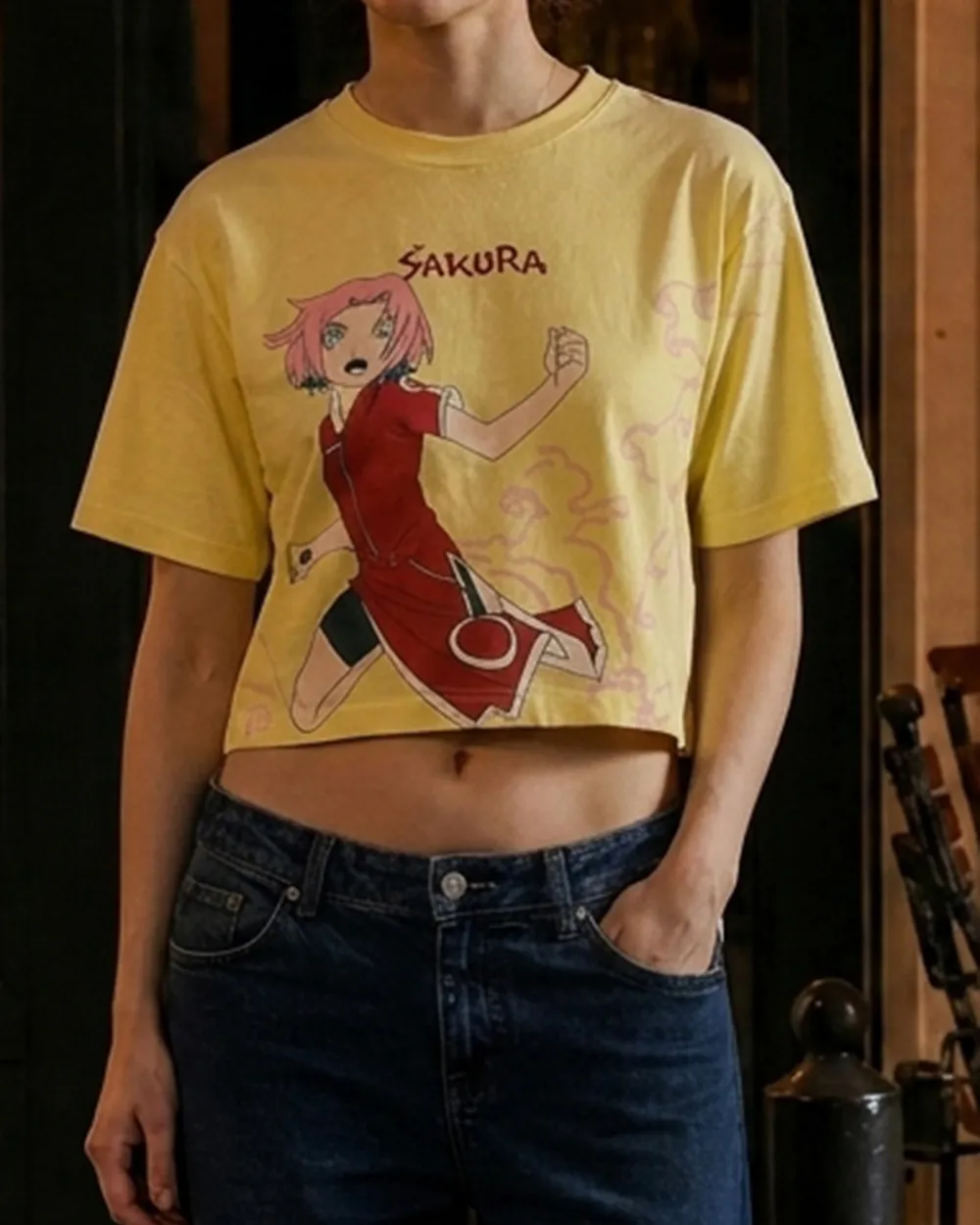 Graphic crop tee, ShopOS output 3 of 4