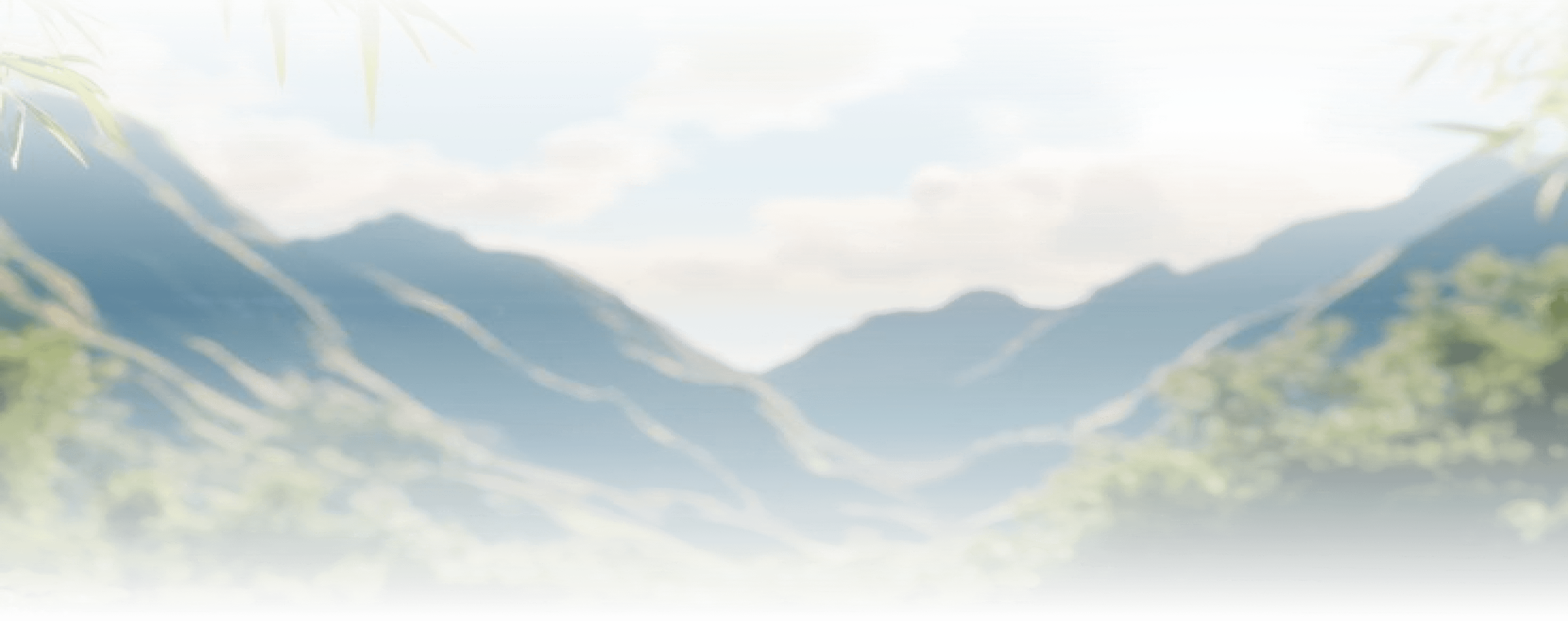 Blurred mountain valley landscape
