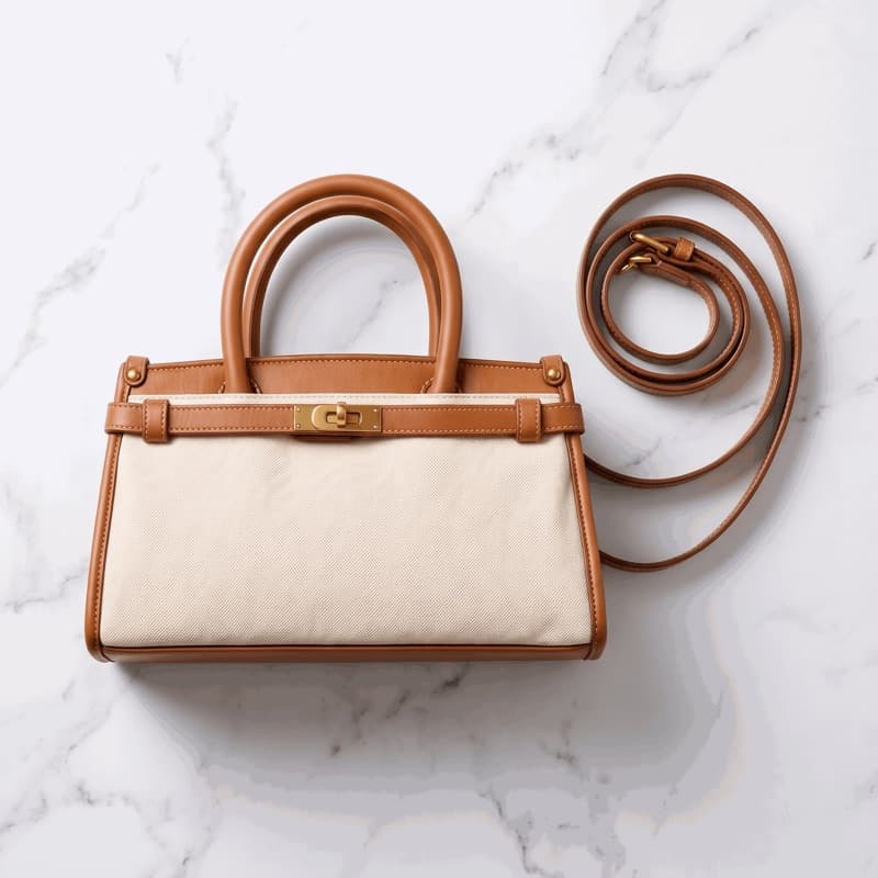 The tote flat on white marble