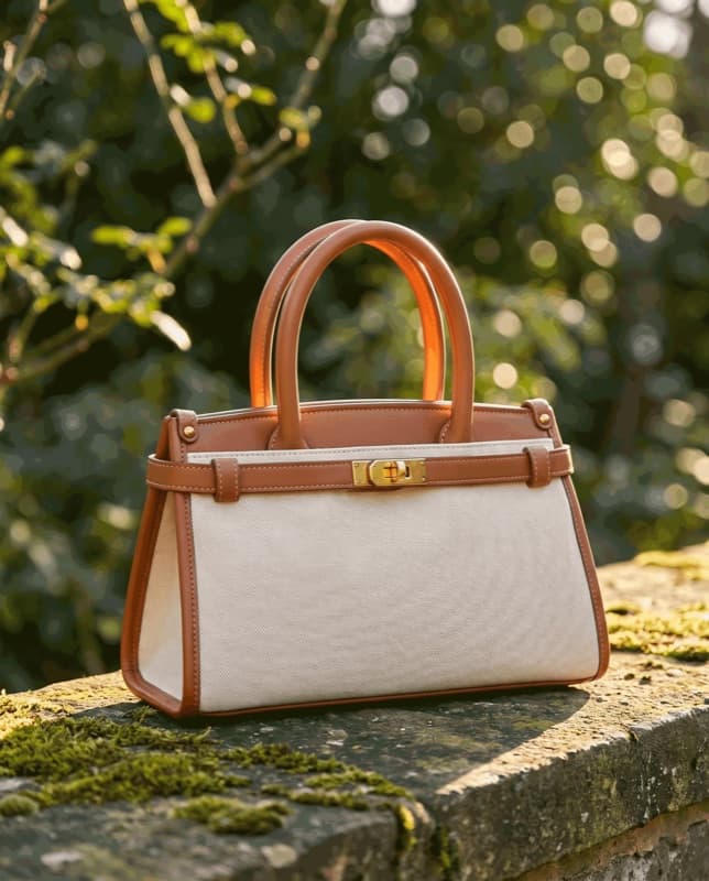 The tote on a mossy wall in sunlight