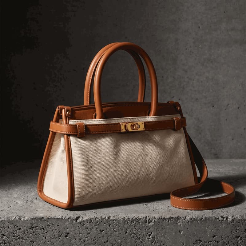 The tote on grey concrete