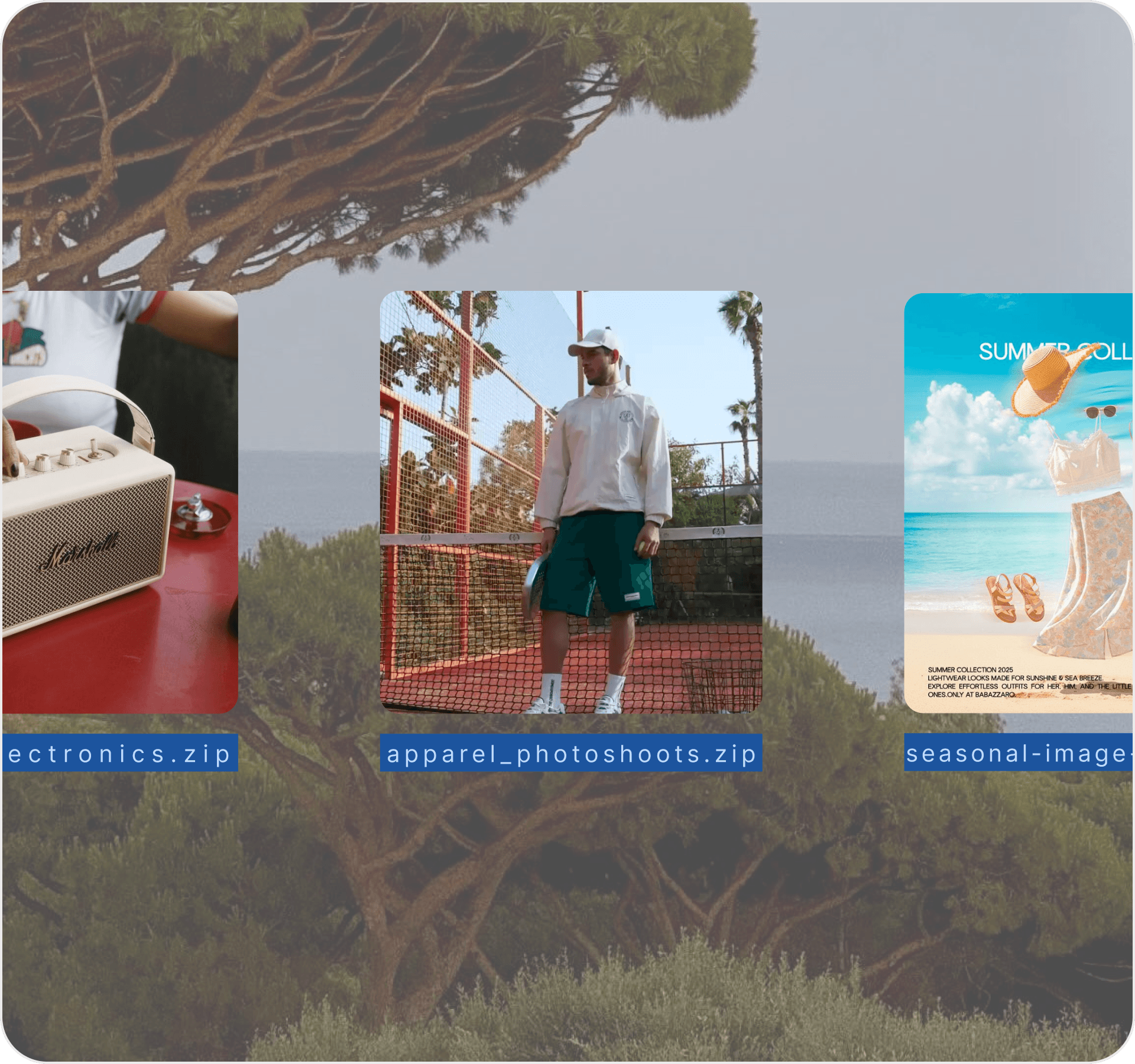 Scenes and settings references preview