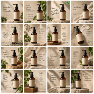 shopify marketing Agency | Multiple ad variations generated from one product photograph, one approved