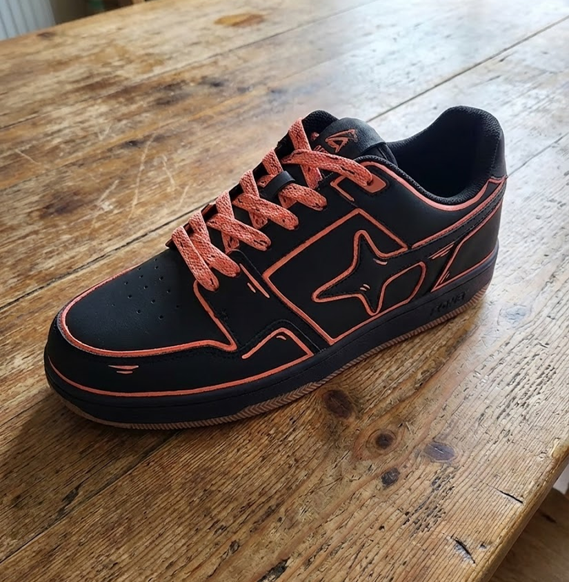 input-shoe-kept-on-table input shoe kept on table